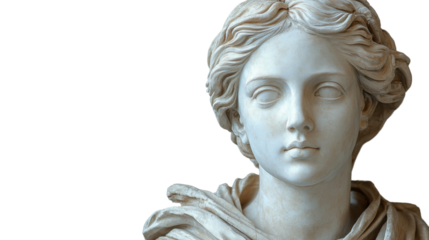 statue of jesus christ isolated on white background