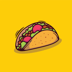 Delicious taco illustration