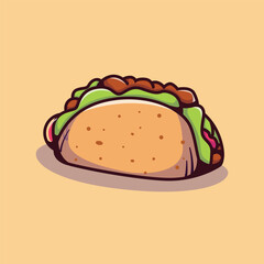 Delicious taco illustration