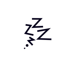 Sleep snore bubble symbol design