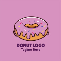 Donut logo illustration template