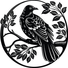 Obraz premium Pigeon vector silhouette, isolated white background 