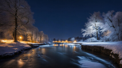 river in winter