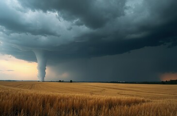 clouds over the field