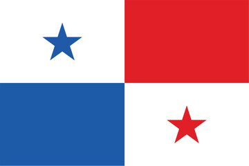 Nationall flag of Panama. Vector illustration
