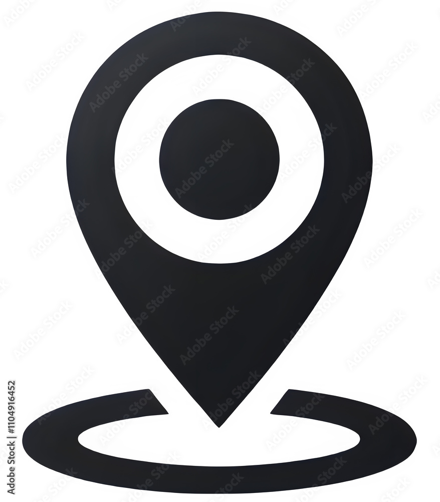 Poster pin pointer with icon. generative ai