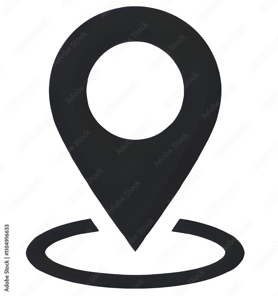 Poster pin pointer with icon. generative ai