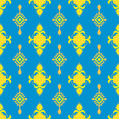 pattern flowerdamask ethnic boho American ikat texture tribal geometric background mandalas