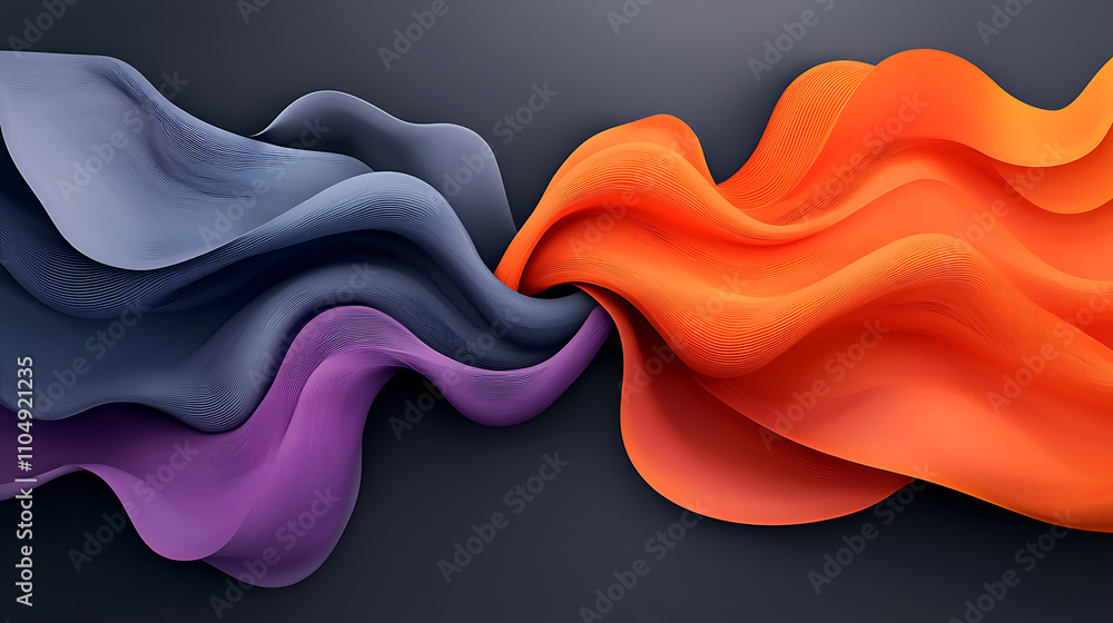Poster dynamic color flow design abstract art digital creative environment artistic perspective visual impa