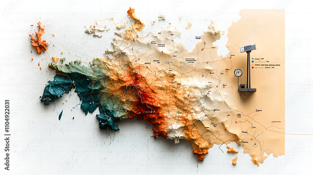 Poster exploring topographic maps understanding terrain geography and elevation in cartography educational 