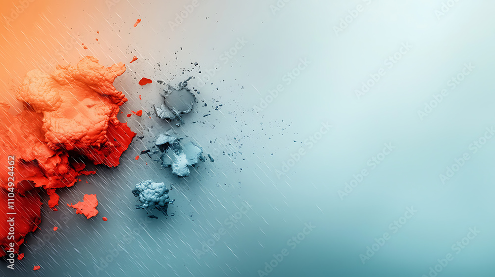 Poster dynamic abstract art digital creation colorful textures modern design visual impact creative express
