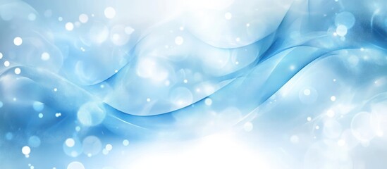 Serene Blue Abstract Waves: A Calming Digital Art Piece