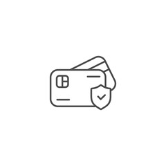 Secure payment credit card icon template vector illustration