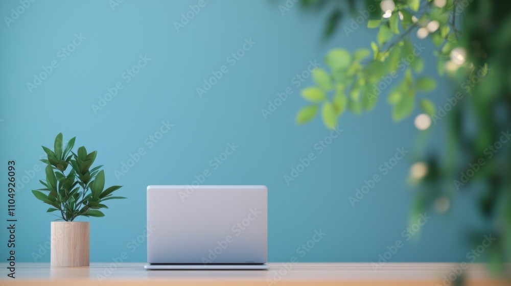 Poster a company implementing a remote work policy to reduce their environmental impact by minimizing commu