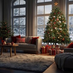 Christmas tree in the night