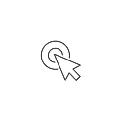 Cursor click icon template vector illustration