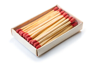 Pack of matches  on white background.