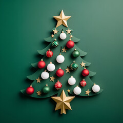 Naklejka premium christmas tree decoration