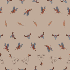 Western America Cowboy country in wild west with Red Indians , rodeos, ranches