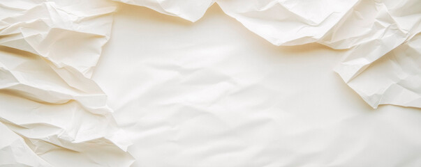 Obraz premium Crumpled White Paper Texture Background for Creative Design