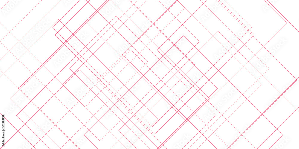 Poster abstract background red technology geometric squares in bright light. white and red vector blueprint