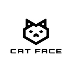 cat face logo icon
