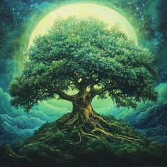 tree in the night