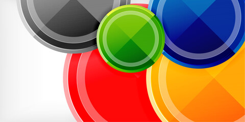 Geometric design abstract background - circles