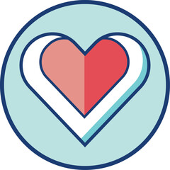 A clean and modern heart care vector design symbolizing love, health, and wellness, perfect for medical and humanitarian projects.