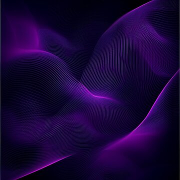 A line art illustration with a modern, luxurious and minimalist design complemented by a futuristic, digital purple background and vibrant