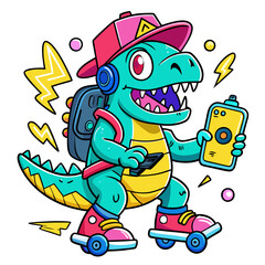 Naklejka premium kids t-shirt design vector print Ready file png