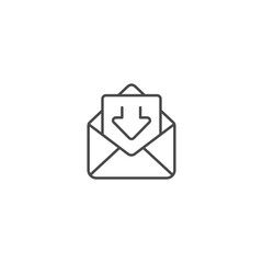 Received email icon template vector illustration