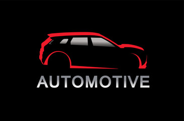 Fototapeta premium Automobile, automotive, background, body, logo illustration design