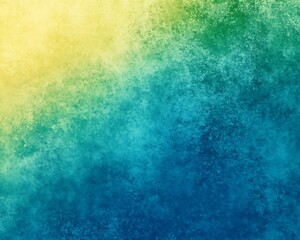Fototapeta premium Abstract blue and yellow gradient with halftone dots and distressed grunge texture