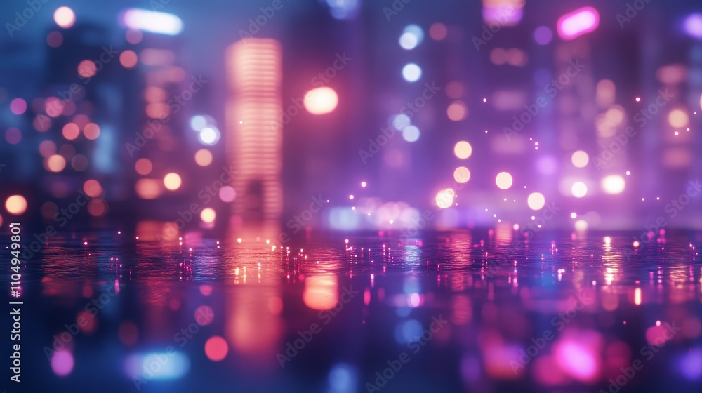 Poster vibrant new year's background with colorful bokeh lights creating a festive atmosphere, featuring tw