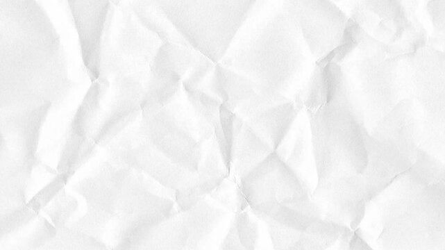 White crumpled paper stop motion background texture.  Seamless looping in 4k