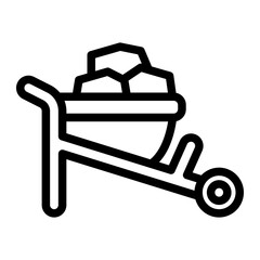 Cart Coal Line Icon