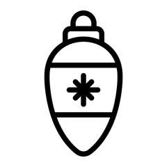 Christmas Light Line Icon