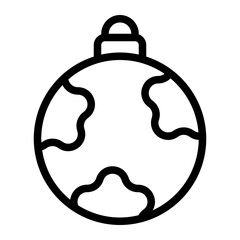 Christmas Light Line Icon