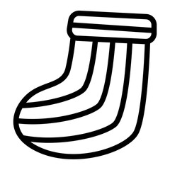 Christmas Socks Line Icon