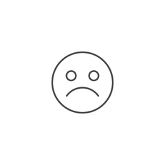 Sad smiley icon template vector illustration