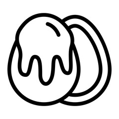 Egg Chocolate Line Icon