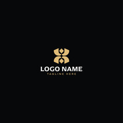 symmetrical abstract logo with elegant modern style