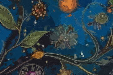 Oil paintings and various flowers, marine creatures, tigers, chrysanthemums, landscapes, cranes, beautiful scenery