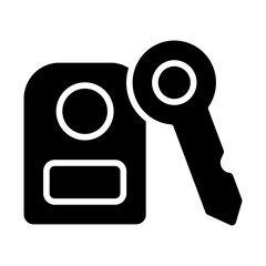 Key Car Solid Icon