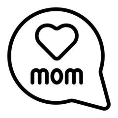 Message Love Line Icon