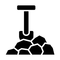 Mining Solid Icon