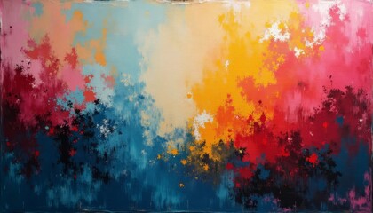 Fototapeta premium A colorful abstract painting with brushstrokes