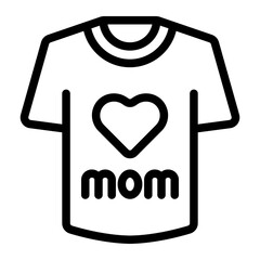 Mother Tshirt Line Icon