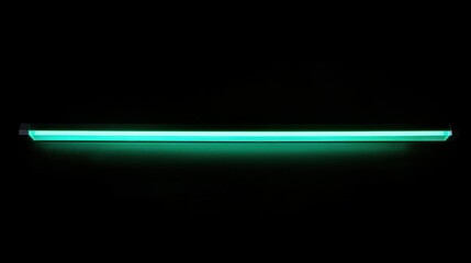 Sleek and minimalist horizontal green beam over black background, creating a stylish modern aesthetic